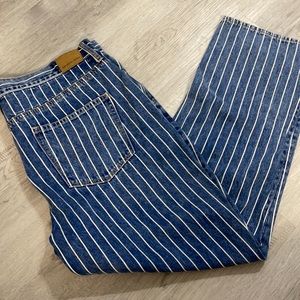 NWOT striped Mom Jeans